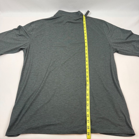 Vuori Strato Tech Quarter Zip Mens XL Charcoal Heather Grey Pullover V221 - Picture 7 of 10